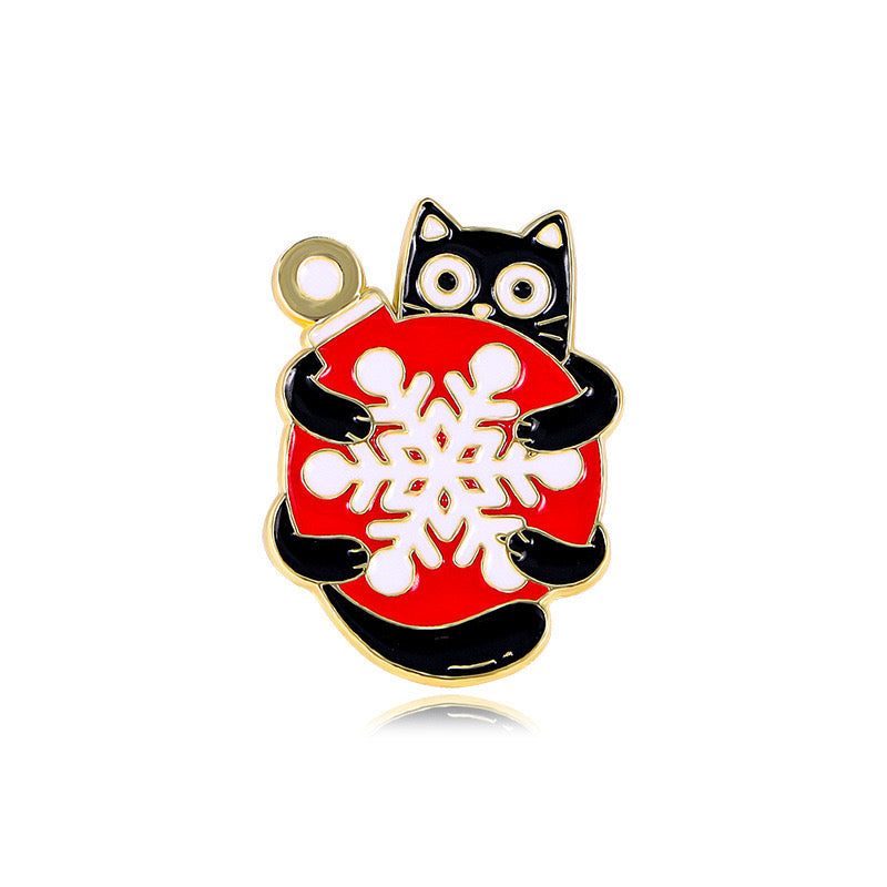 Pin's Broche Email | Noël | Kawaii Mignon Chat | Fun | Humour Décoration Noël Fête fin Année