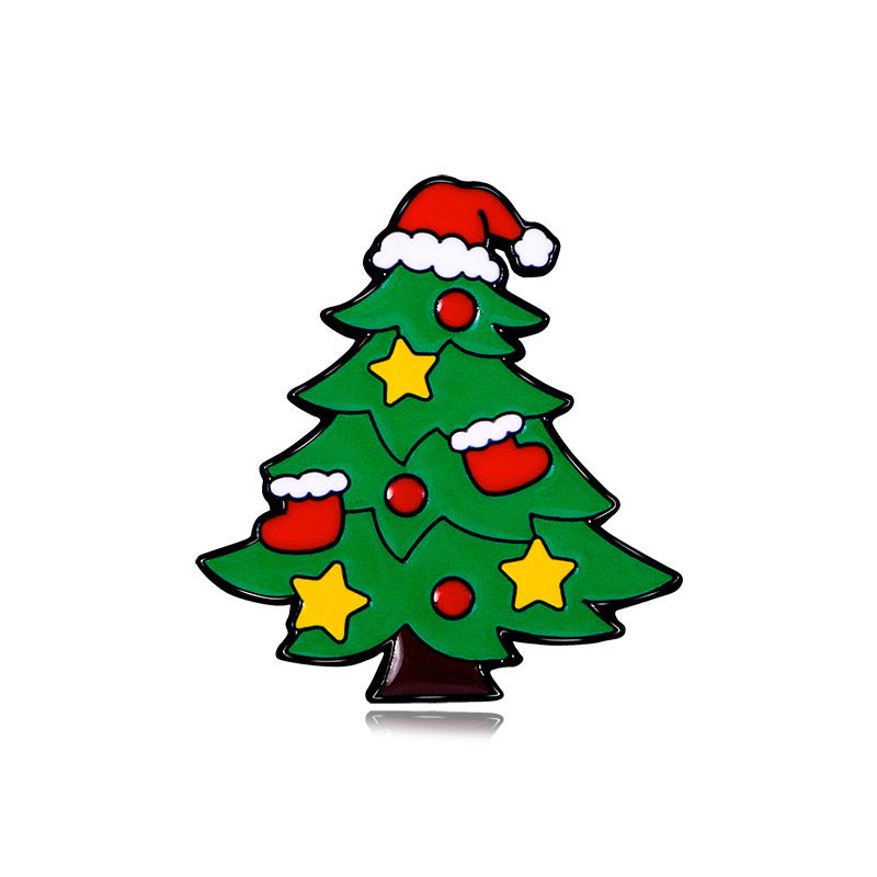Pin's Broche Email | Noël | Kawaii Mignon | Fun | Humour Décoration Noël Fête fin Année