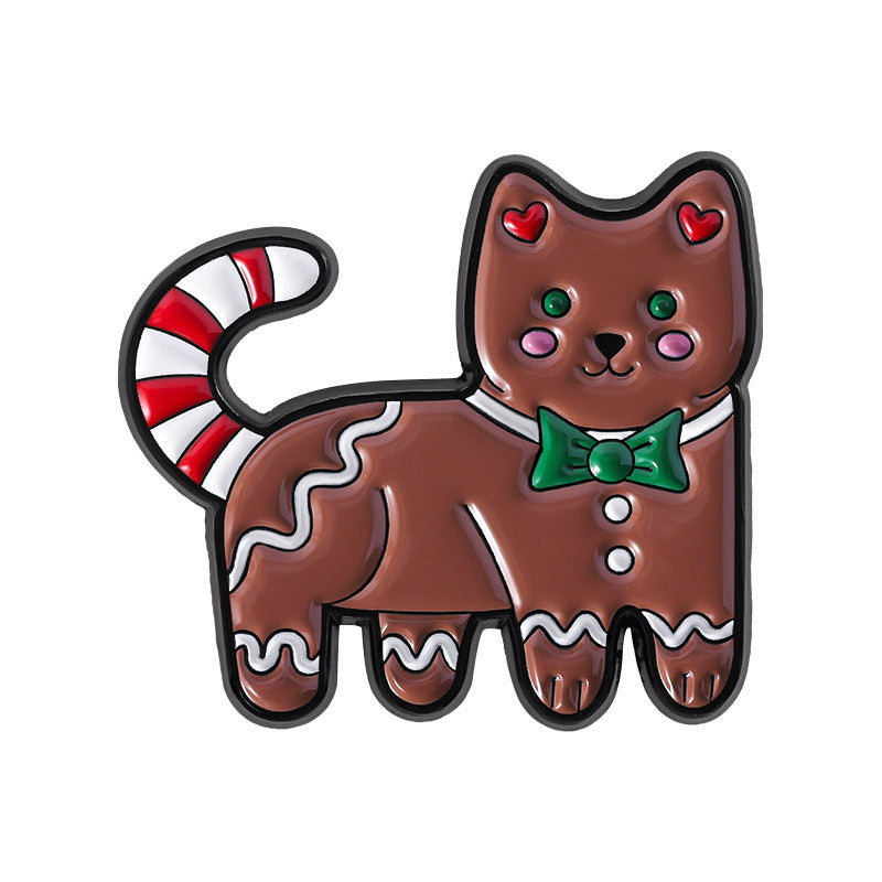 Pin's Broche Email | Noël | Kawaii Mignon Chat | Fun | Humour Décoration Noël Fête fin Année