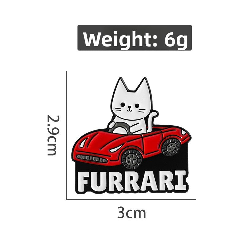 Pin's Broche Email | Chat | Furrari | Humour | Kawaii | Mignon