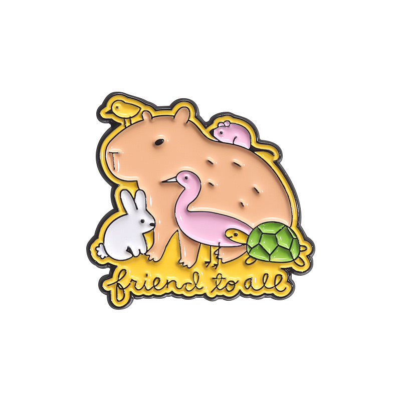 Pin's Broche Email | Cappy et Tortue | Meilleurs Amis | Kawaii | Fun | Humour Mignon