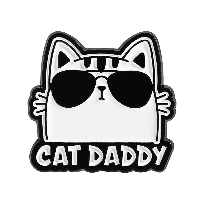 Pin's Broche Email | Cat Mom ou Cat Daddy | Amoureux Chat | Kawaii | Fun | Mignon