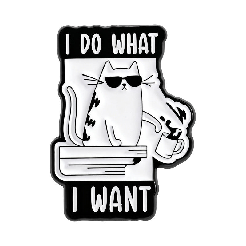 Pin's Broche Email | Animaux Doigt d'honneur Chat | Fuck | Humour | Kawaii | Mignon