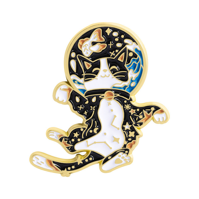Pin's Broche Email | Chat Astronautes | Kawaii | Humour Fun Amoureux des Chats Dessin Animé