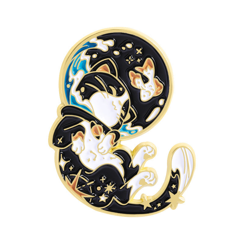 Pin's Broche Email | Chat Astronautes | Kawaii | Humour Fun Amoureux des Chats Dessin Animé