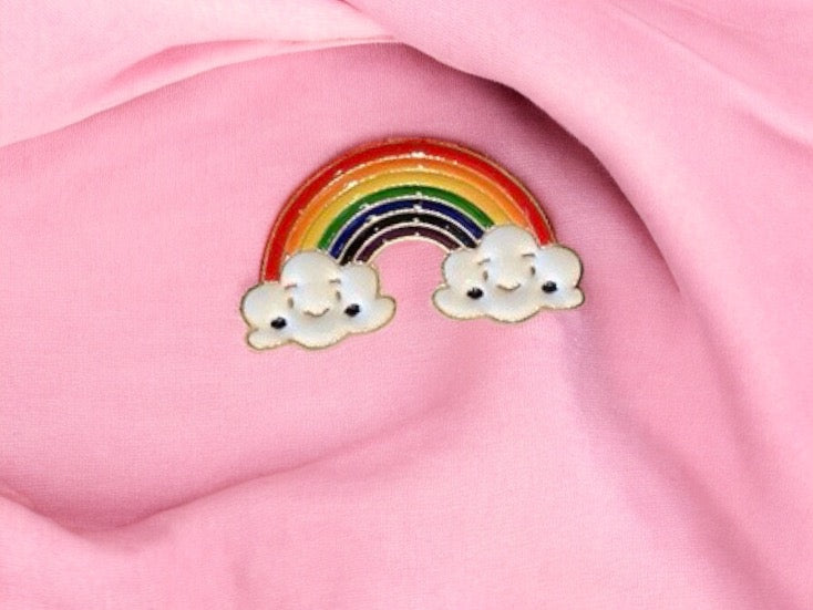 Pin's Broche Email | Arc en Ciel Nuage | Arc en ciel | Kawaii | Fun | Humour