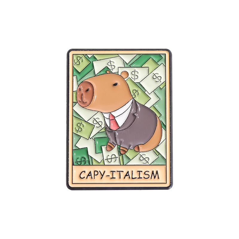 Pin's Broche Email | Cappy Carte Tarot | Capitalisme | Kawaii | Fun | Humour Mignon