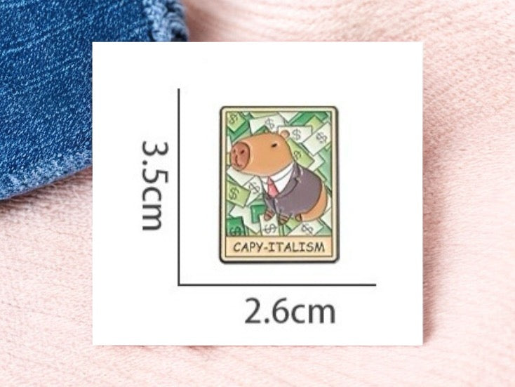 Pin's Broche Email | Cappy Carte Tarot | Capitalisme | Kawaii | Fun | Humour Mignon