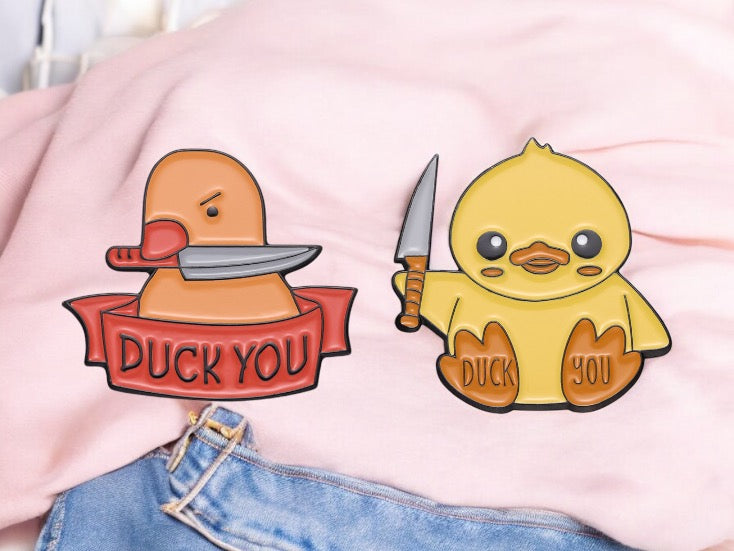 E-Mail-Brosche | Entenkükenmesser | Duck dich | Humor | Kawaii | Niedlich