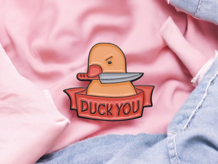 E-Mail-Brosche | Entenkükenmesser | Duck dich | Humor | Kawaii | Niedlich