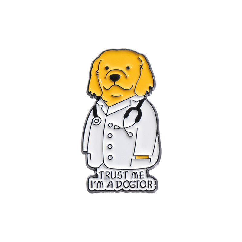 Pin's Broche Email | Canard ou Chien Docteur | Humour DuckTor | Médecine | Kawaii | Fun | Humour