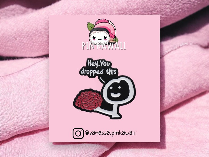 Email Brooch Pin | Cute Character Middle Finger | Fuck | Humor | Kawaii | Cute