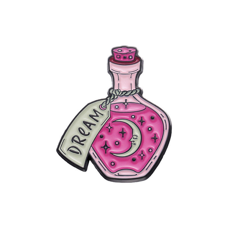 Pin's Broche Email | Fiole d'Amour | Potion Magique | Sérum d'amoureux | Sorcier | Kawaii