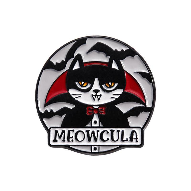 E-Mail-Brosche | Cartoon-Katzen-Humor | Parodie | JurrassicCat CatZilla Meowcula | Kawaii | Niedlich