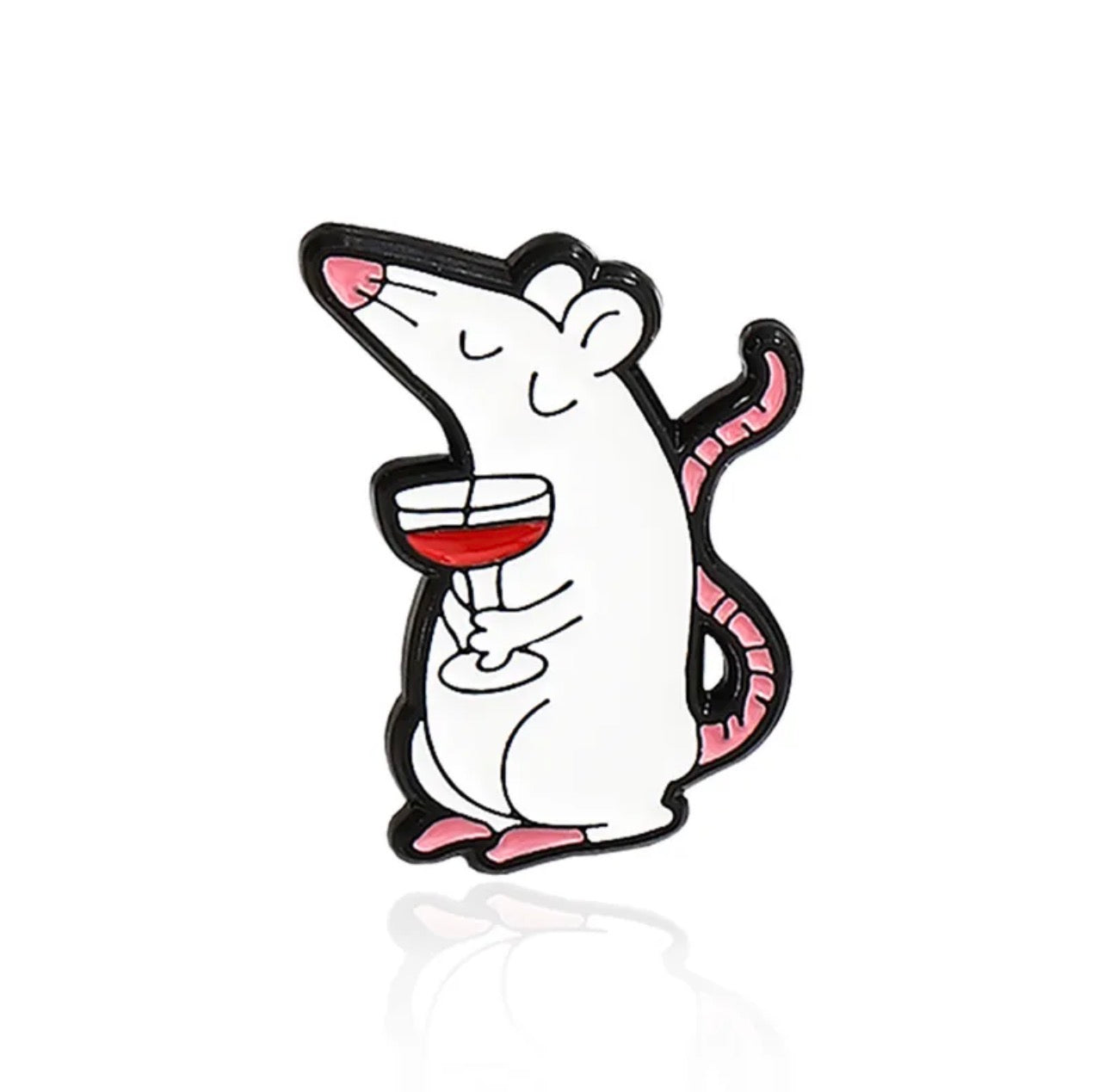 Pin's Broche Email | Souris Vin | Cute Mignon | Humour Fun | Kawaii