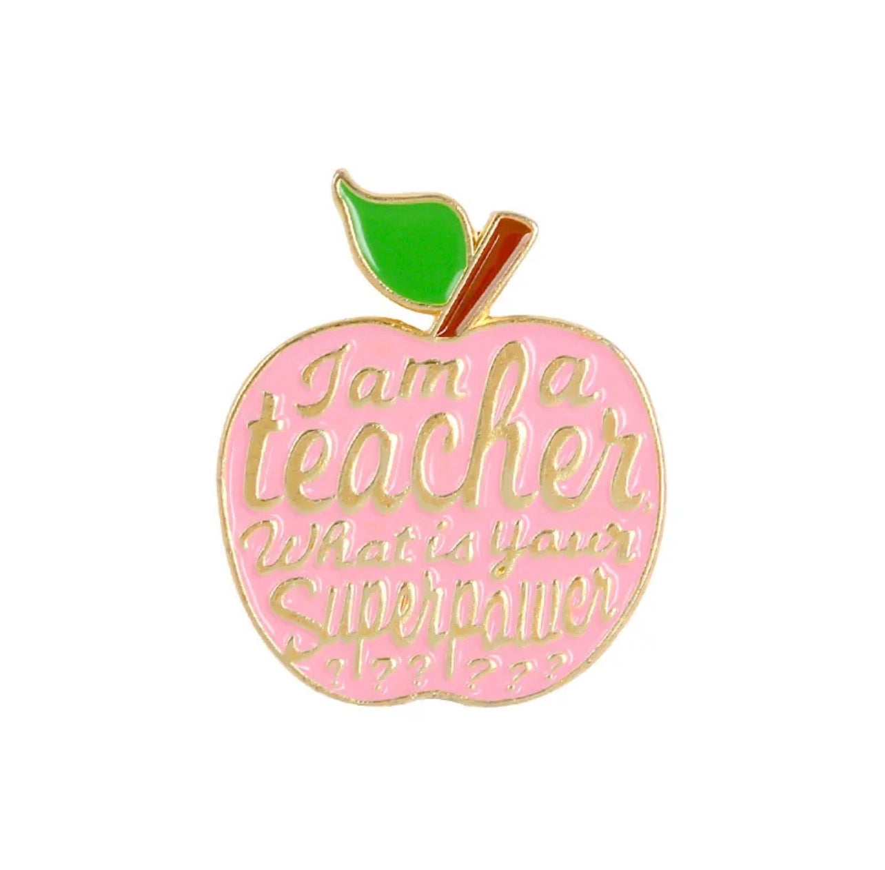 Email Brooch Pin | Teacher Teacher Teacher | Red or White Apple | Kawaii | Fun | Humor