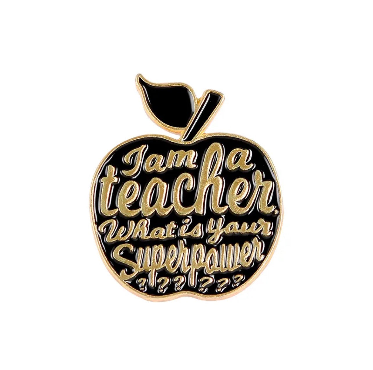 Email Brooch Pin | Teacher Teacher Teacher | Red or White Apple | Kawaii | Fun | Humor