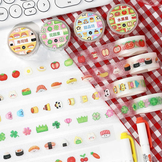 Rollen mit Mini-Aufklebern | Aufkleber | Niedliche Tiere | Süße Aufkleber | Kawaii