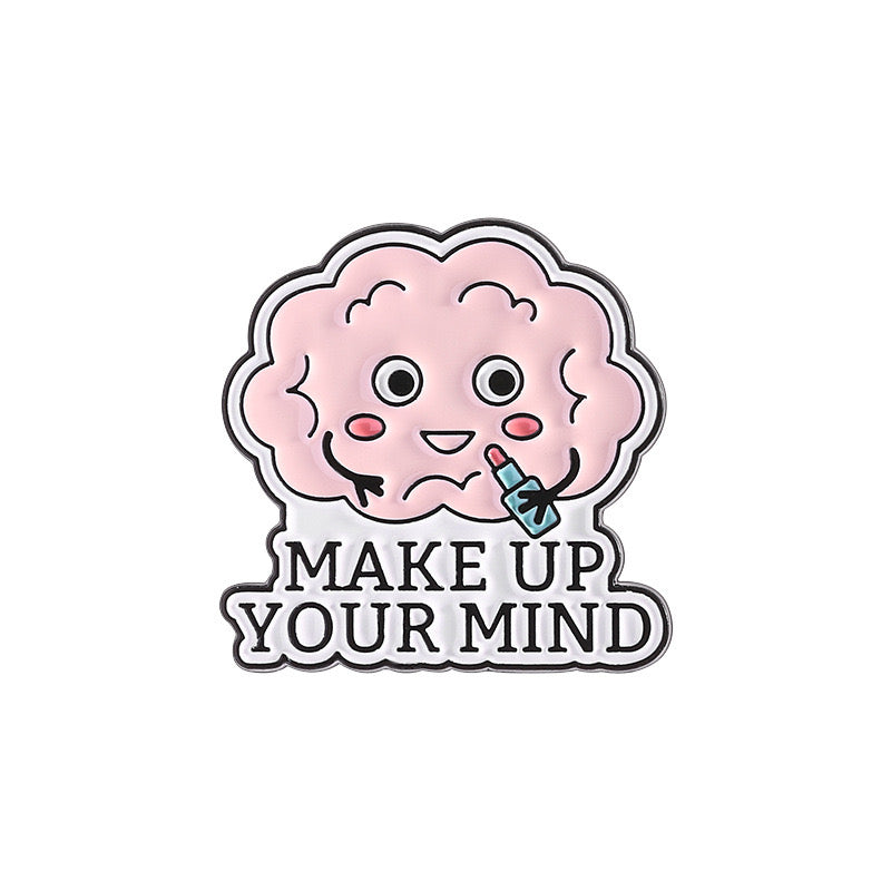 Pin's Broche Email | Mental Health Matters | Santé Mental | Humour | Kawaii | Mignon Brain