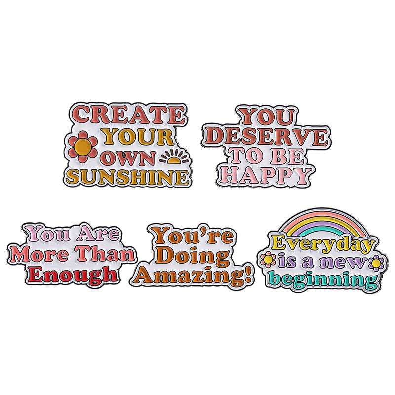 Pin's Broche Email | Sunshine Message Positif | Kawaii | Humour Text Fun