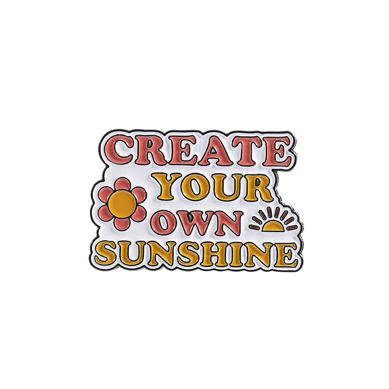 Pin's Broche Email | Sunshine Message Positif | Kawaii | Humour Text Fun