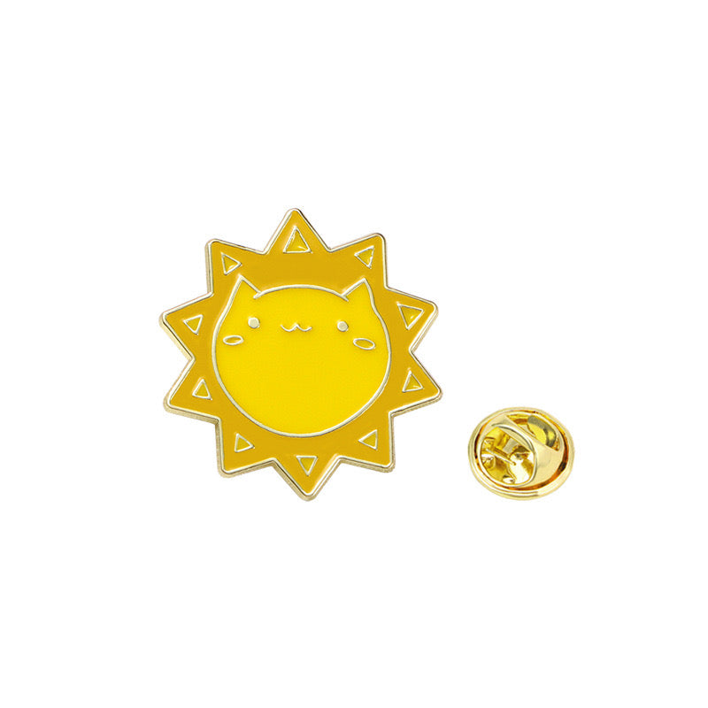 Pin's Broche Email | Chat Soleil | Kawaii | Mignon Dessin Animé