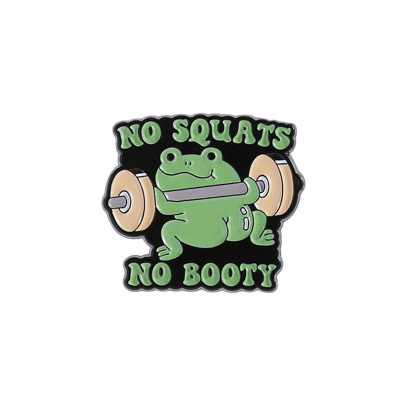 Pin's Broche Email | Grenouille | Culturiste Musculation | Kawaii | Fun | Humour No squats No Booty