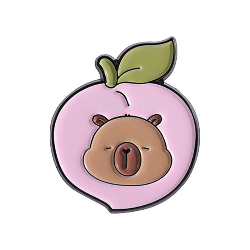 Pin's Broche Email | Cappy Fleur Peche | Kawaii Mignon | Fun | Humour