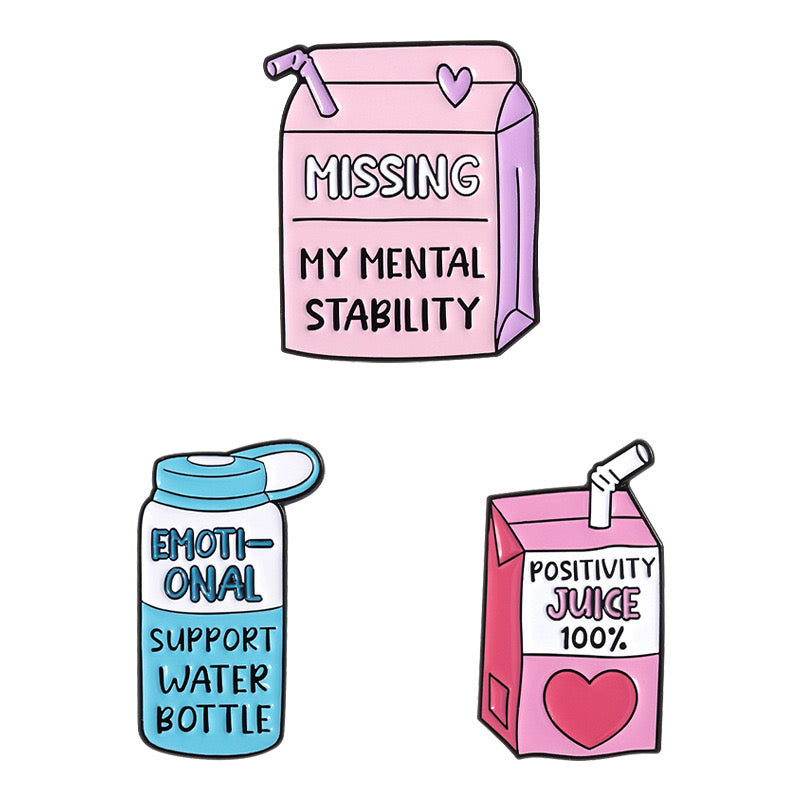 Pin's Broche Email | Mental Health | Santé Mental | Humour | Kawaii | Mignon Boisson