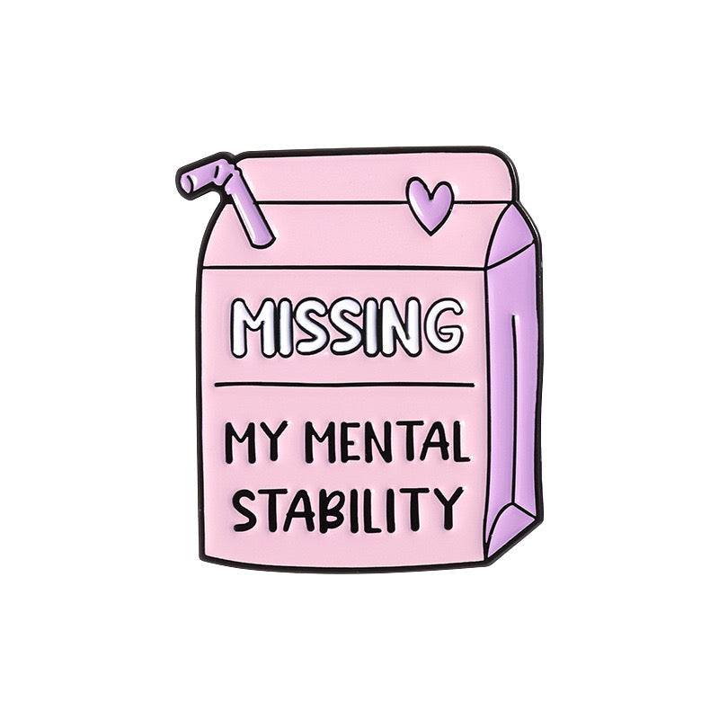 Pin's Broche Email | Mental Health | Santé Mental | Humour | Kawaii | Mignon Boisson