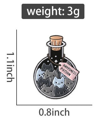 Pin's Broche Email | Happy Pills Chat Humour | Amoureux des Chats | Kawaii | Mignon