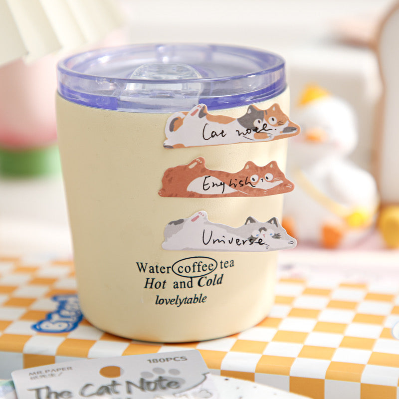 Autocollant de Note de Message | Message Note Autocollante | Papeterie | Style Kawaii | Accessoires | Post It | Mignon Chat