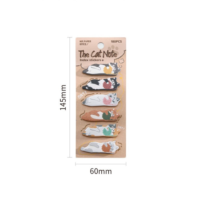 Autocollant de Note de Message | Message Note Autocollante | Papeterie | Style Kawaii | Accessoires | Post It | Mignon Chat
