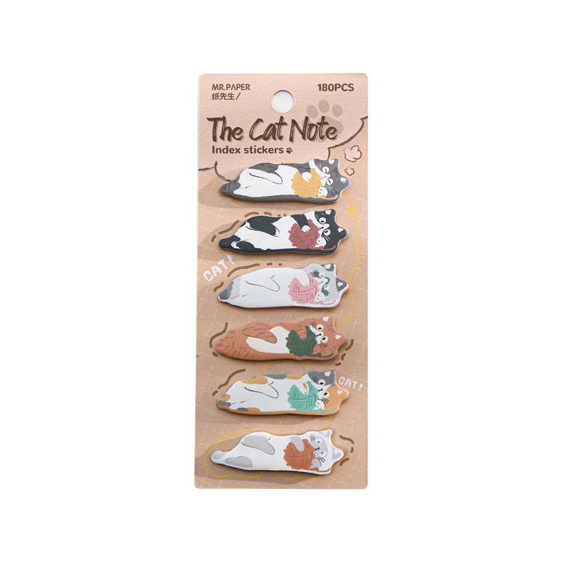 Autocollant de Note de Message | Message Note Autocollante | Papeterie | Style Kawaii | Accessoires | Post It | Mignon Chat