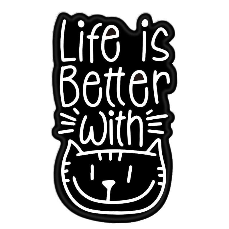 Pin's Broche Email | Life is better with Cats | Amoureux des Chats | Kawaii Mignon