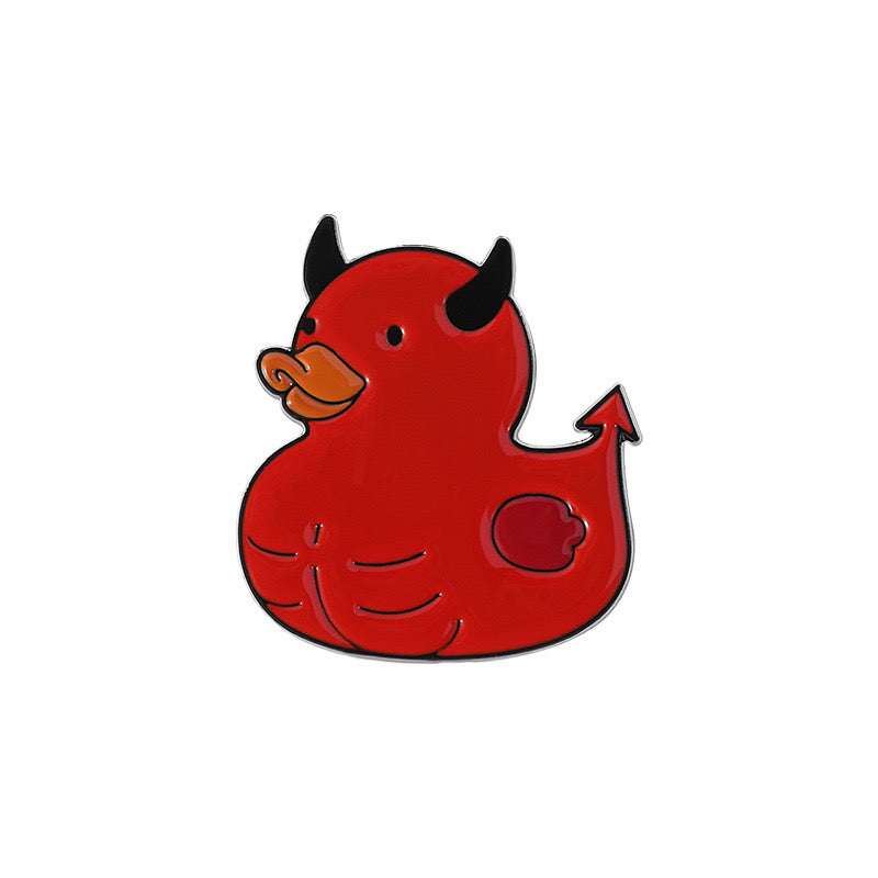 Pin's Broche Email | Halloween Canard Vampire Diable | Kawaii | Mignon Dessin Animé