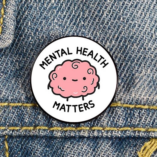 Email Brooch Pin | Mental Health Matters | Mental Health | Humor | Kawaii | Cute