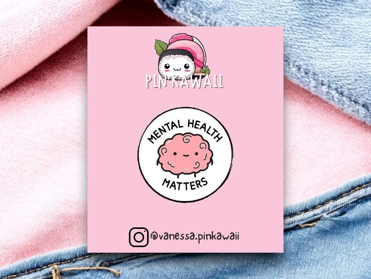 Email Brooch Pin | Mental Health Matters | Mental Health | Humor | Kawaii | Cute