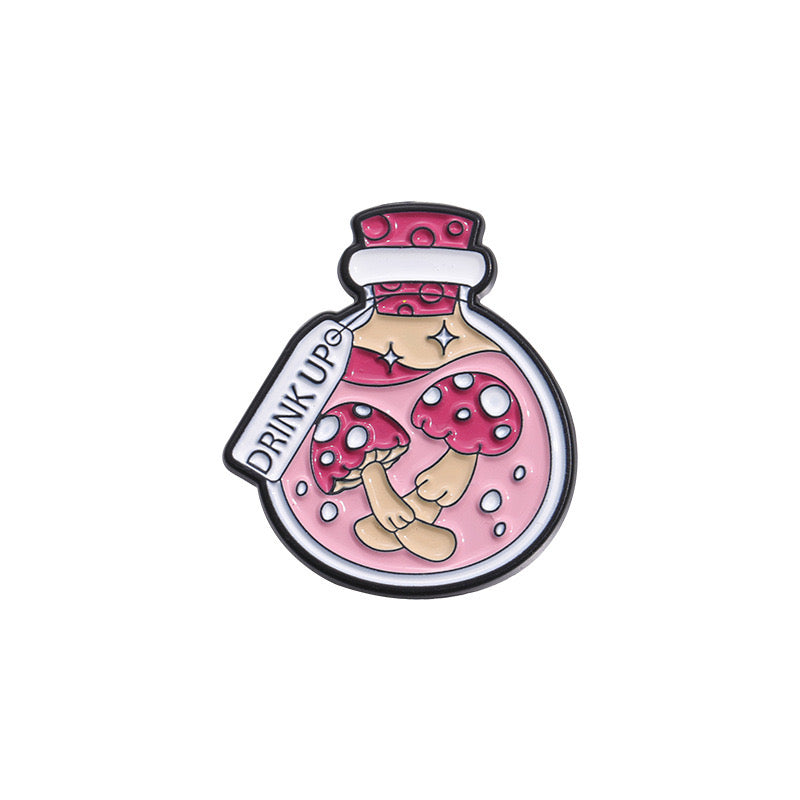 Pin's Broche Email | Fiole d'Amour | Potion Magique | Sérum d'amoureux | Sorcier | Kawaii