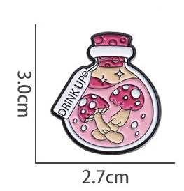 Pin's Broche Email | Fiole d'Amour | Potion Magique | Sérum d'amoureux | Sorcier | Kawaii