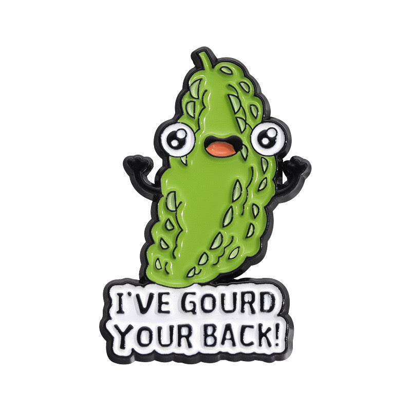 Pin's Broche Email | Légumes Bois Cerveau Raisin Sec Cornichon | Jeu de mot | Kawaii | Fun | Humour