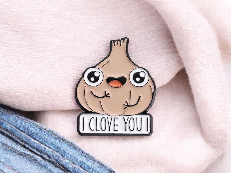 Pin's Broche Email | Légumes Bois Cerveau Raisin Sec Cornichon | Jeu de mot | Kawaii | Fun | Humour