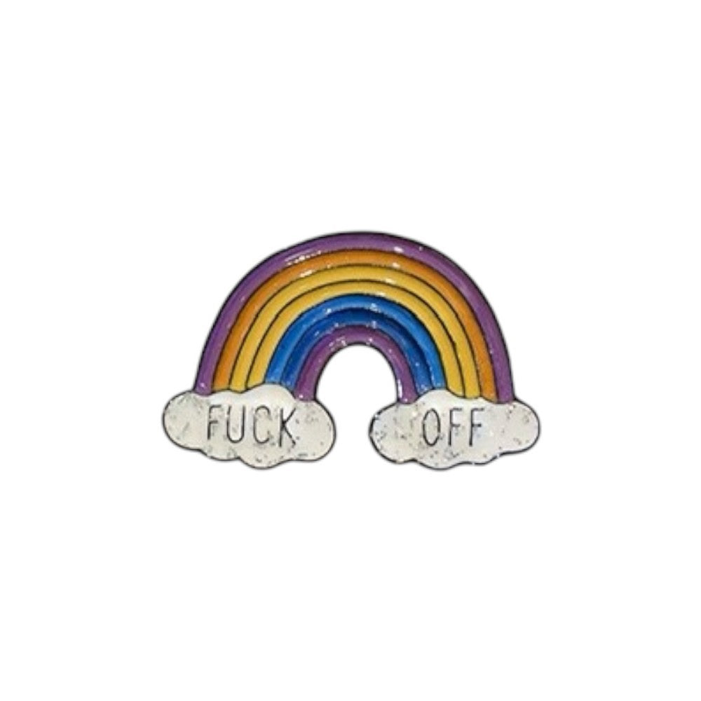 Pin's Broche Email | Arc en Ciel Fuck Off | Arc en ciel | Kawaii | Fun | Humour