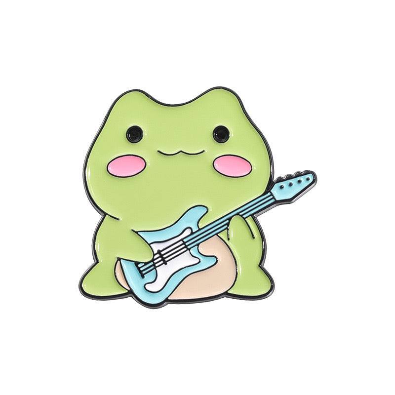 Email Brooch Pin | Cute Frog Music | Kawaii | Fun Humor Lover of Frogs