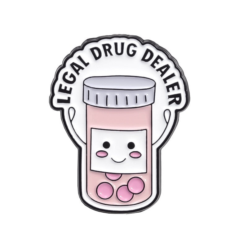 Pin's Broche Email | Pilulle Pharmacie | Humour Jeu de Mots | Kawaii | Mignon