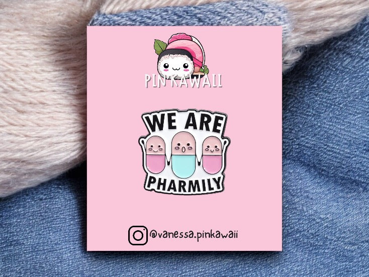 Pin's Broche Email | Pilulle Pharmacie | Humour Jeu de Mots | Kawaii | Mignon