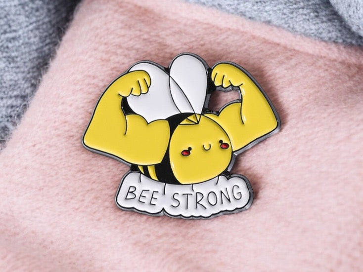 Pin's Broche Email | Grenouille ou Abeille | Culturiste Musculation | Kawaii | Fun | Humour