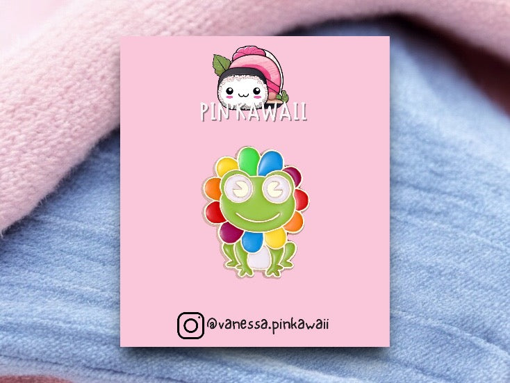 E-Mail-Brosche | Kaninchen oder Frosch | Regenbogen | Regenbogen | Kawaii | Spaß | Humor