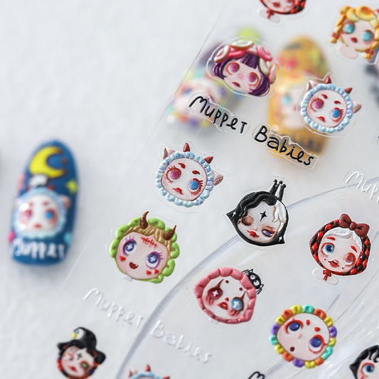 Nail Art | Autocollant d'ongles | Ongles Correctifs | Mignon | Kawaii | Dessin Animé