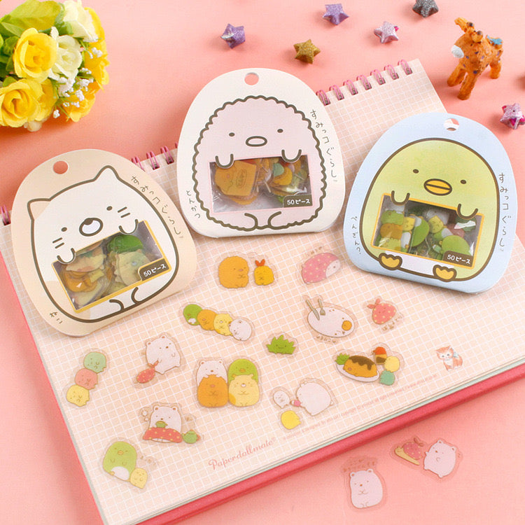 Set Mini-Aufkleber | Aufkleber | PVC | Niedliche Tiere | Überraschungsbox Süße transparente Aufkleber | Kawaii